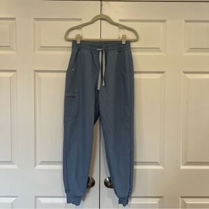 FIGS High Waisted Zamora Jogger Scrub Pants Heather Indigo Womens Small